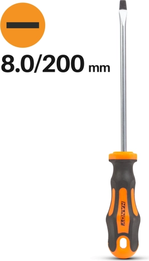 Flathead screwdriver 8.0 × 200 mm