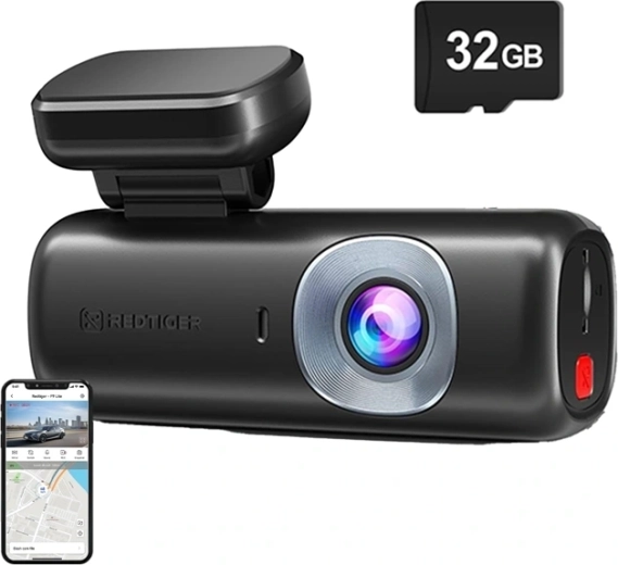 Dashcam REDTIGER F9 Lite 4K met 32GB-kaart