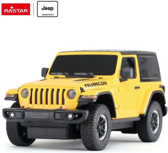 Rastar Jeep Wrangler JL RC-auto met afstandsbediening 1:24 geel
