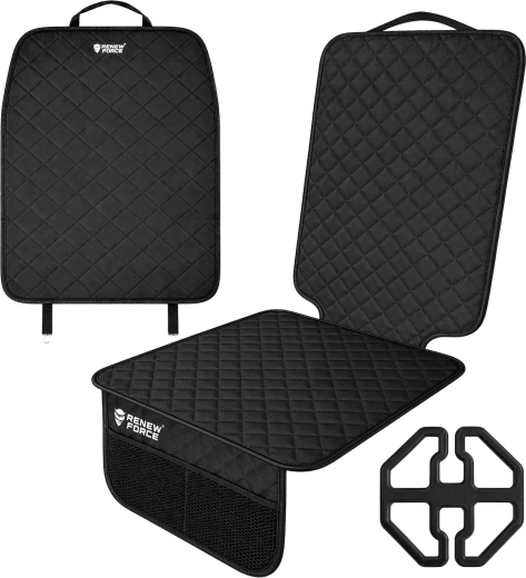 2-in-1 Car Seat Protector Mat with Organizer