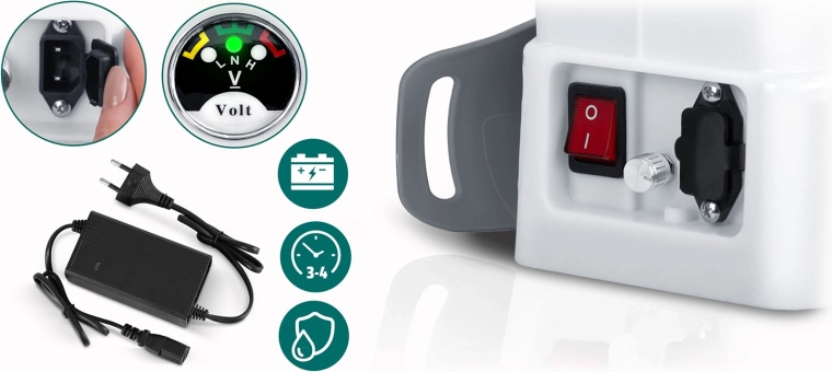 Powerful 12 V / 8 Ah battery with indicator