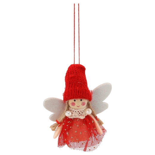 Betoverende engel met rood mutsje