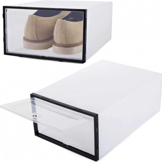 Modulaire schoenenorganizer met transparante klep