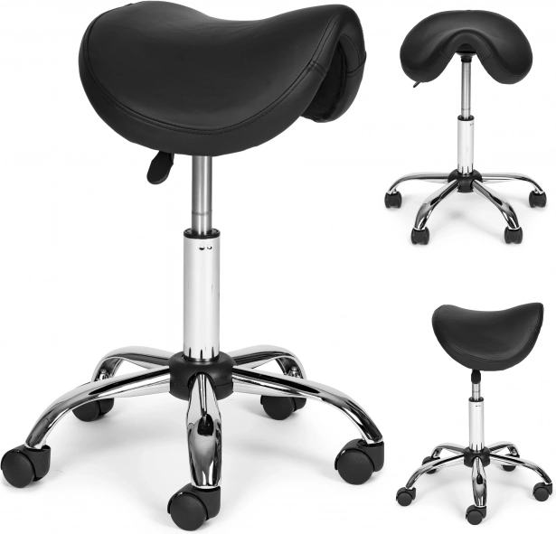 Tabouret cosmétique ergonomique avec hauteur réglable