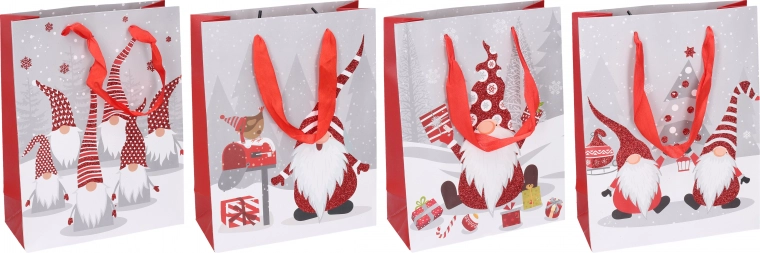 Cadeautas S met kerstmotief 17,5 × 23,5 × 8 cm