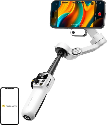 Aochuan P2 magnetic 3-axis mobile stabilizer with AI sensor (white)