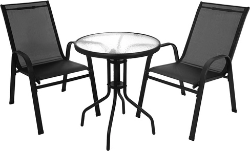 Eleganter Tisch mit Tischplatte aus 5 mm Hartglas