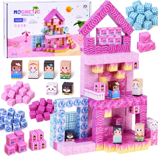 Magnetische bouwblokjes huis – constructieblokjes en pixels, 261 onderdelen