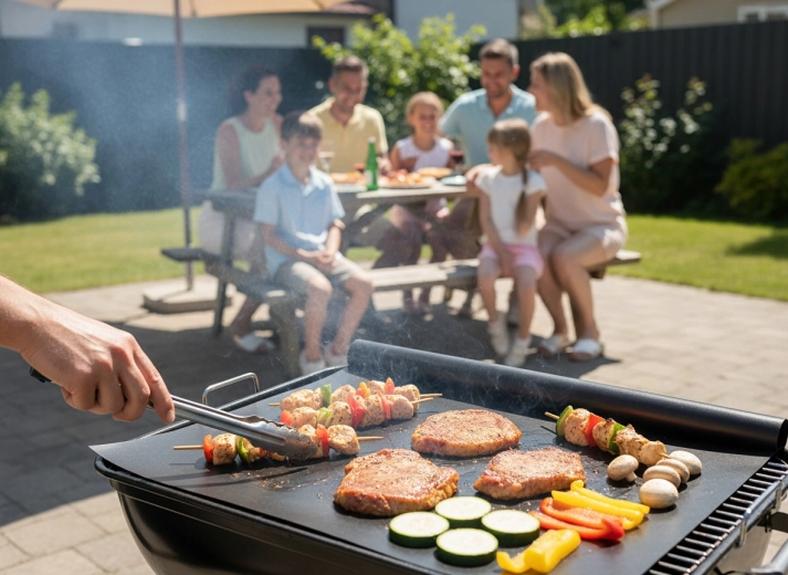 Large flat surface for even grilling