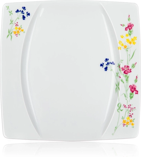 Modern vierkant design met bloemendecor