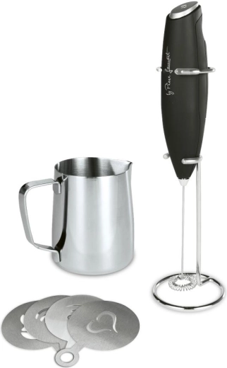 Lamart melkopschuimer met kannetje en sjablonen Kaffe