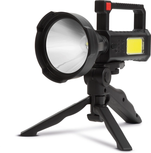 Multifunctionele oplaadbare LED-zaklamp met werklamp en statief, 580 lm