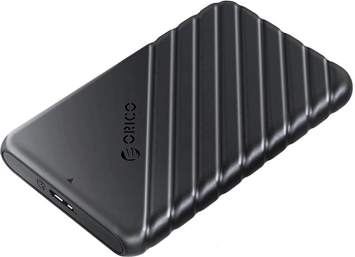 Orico 25PW1 externes Gehäuse für 2,5" HDD/SSD, USB 3.0 5 Gb/s, USB‑A auf Micro‑B, schwarz