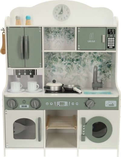 Houten kinderspeelkeuken Lulilo Saliko met koffiemachine 85 cm