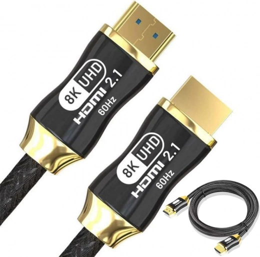 HDMI 2.1 Ultra High Speed Cable 8K 60 Hz, 4K 120 Hz, Gold-Plated Connectors, 1.5 m