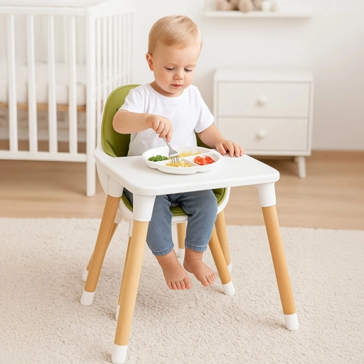 3-in-1: high chair, low chair, and table set