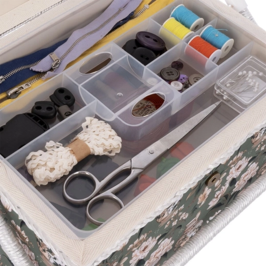 Clear organizer for sewing supplies
