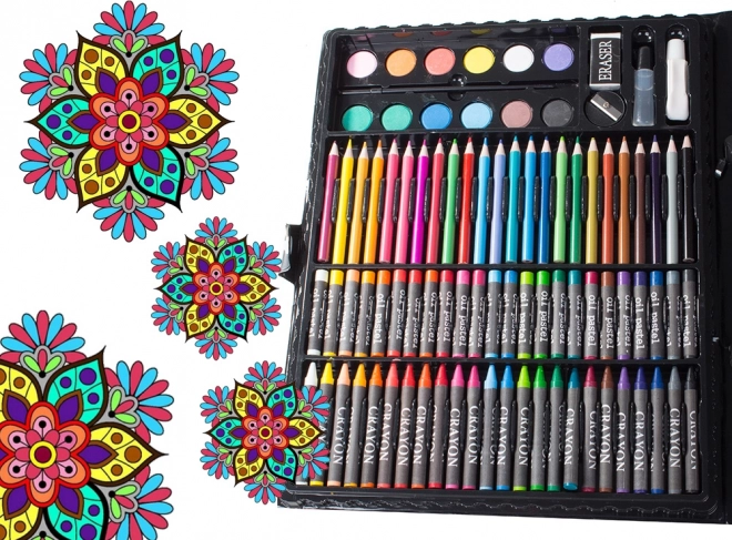 168 fournitures de dessin dans une seule mallette