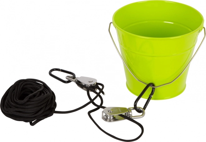Katrol met metalen emmer small foot voor kindertuin en speelhuisje