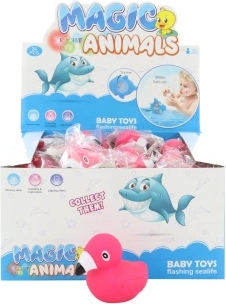 Flamingo light that illuminates in water