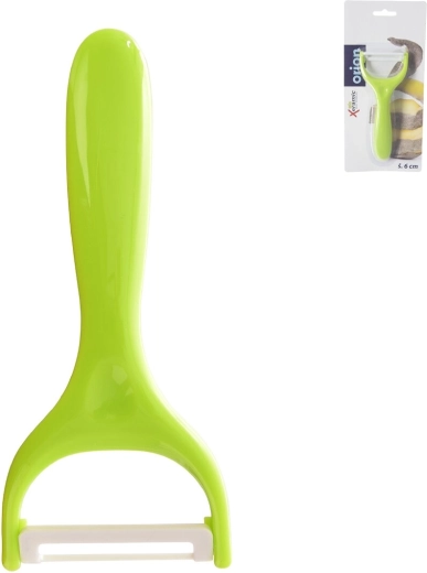 Ceramic kitchen peeler with plastic (UH) handle – assorted colors