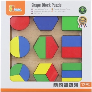 Houten vormenpuzzel kleuren en vormen