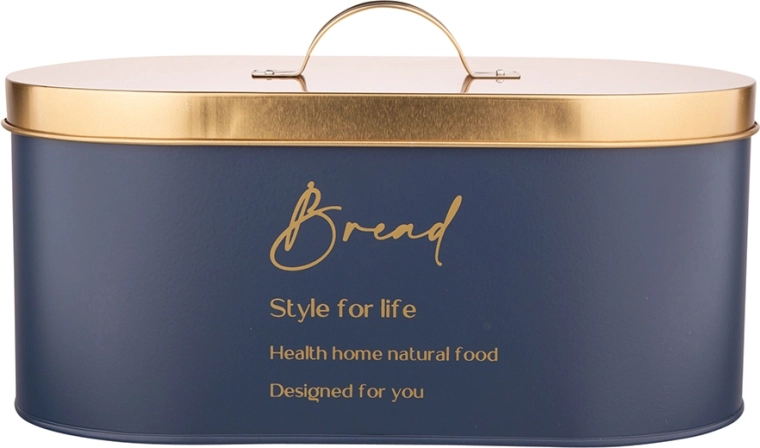 Broodtrommel in granaatrood mat met gouden deksel 34 × 18 × 15 cm