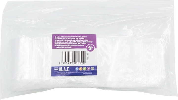 LDPE Schnellverschlussbeutel 4 × 6 cm, transparent (100 Stk.)