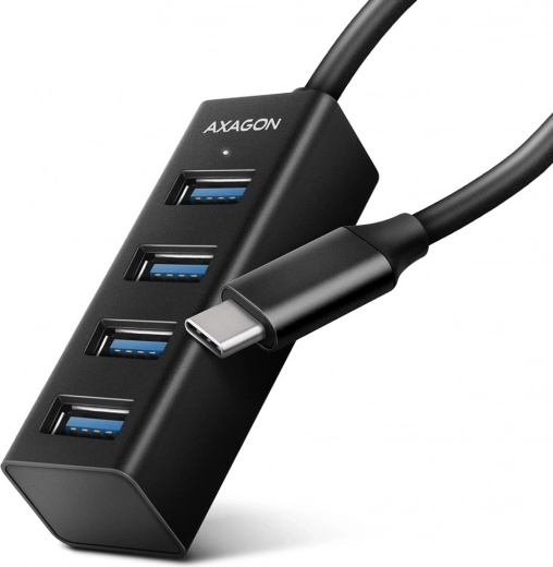 HUE-M1C Hub mini métallique USB 3.2 Gen 1 4 ports, câble USB-C 20 cm