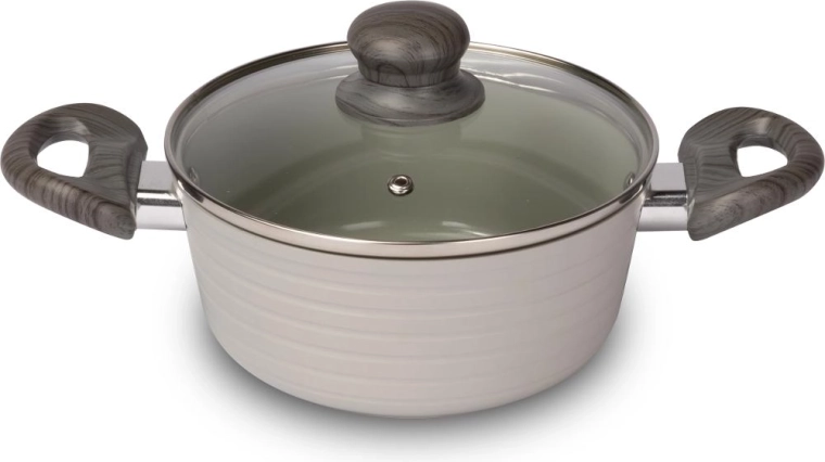 Lamart Stripe Stieltopf mit Deckel 18 cm