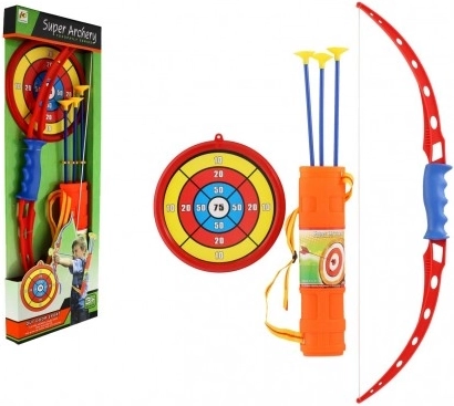 Kinderboogschietset met doel en pijlen met zuignap