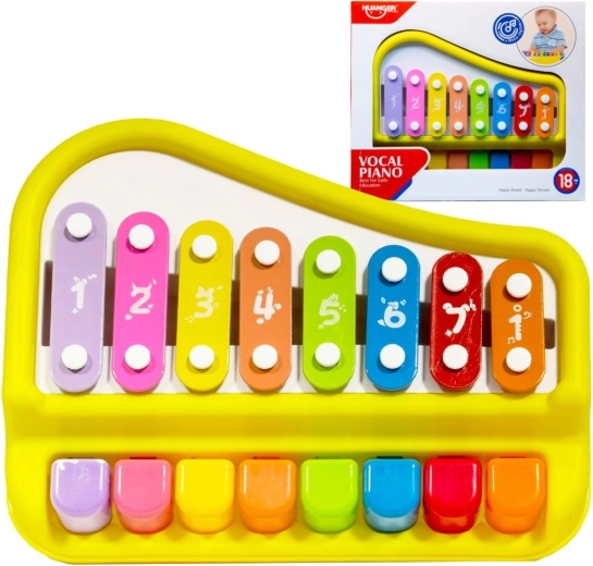 Pädagogisches Keyboard und Xylophon (gelb)