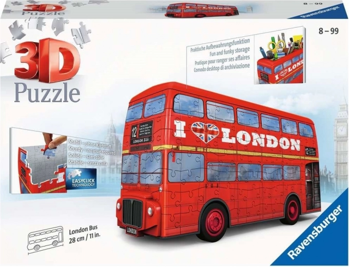 Ravensburger puzzle 3D bus londonien Doubledecker 216 pièces