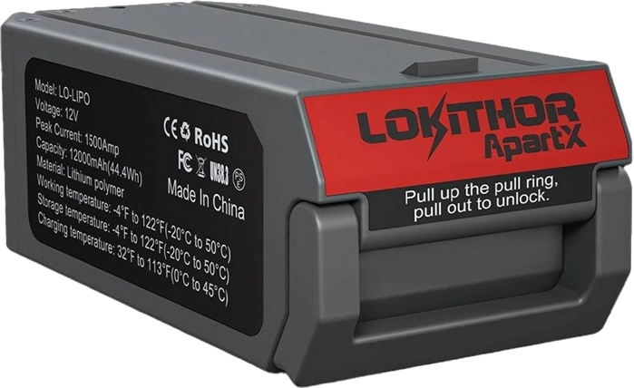 Lokithor LO-LIPO LiPo-accu 12 V 12.000 mAh (1500 A) voor ApartX