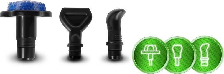 Nine attachments for targeted massage