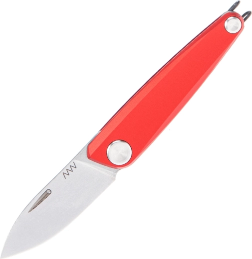 ANV Knives Z050-BB Red inklapbaar zakmes 6,5 cm, stonewash, rood aluminium