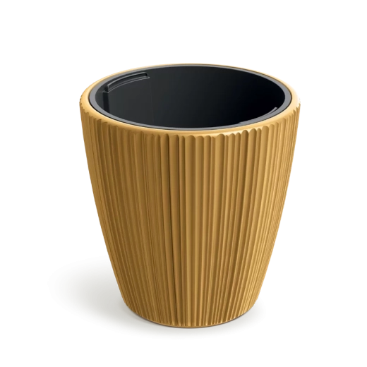 ORO Planter with Insert 47 cm Mustard