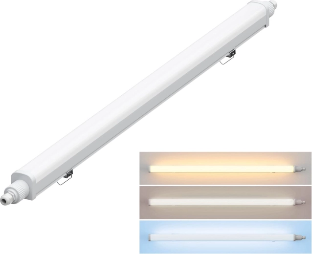 Solight dustproof LED light IP65 with selectable color temperature 36 W, 127 cm