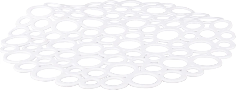 Ronde zachte gootsteenmat met noppenstructuur 29 cm wit