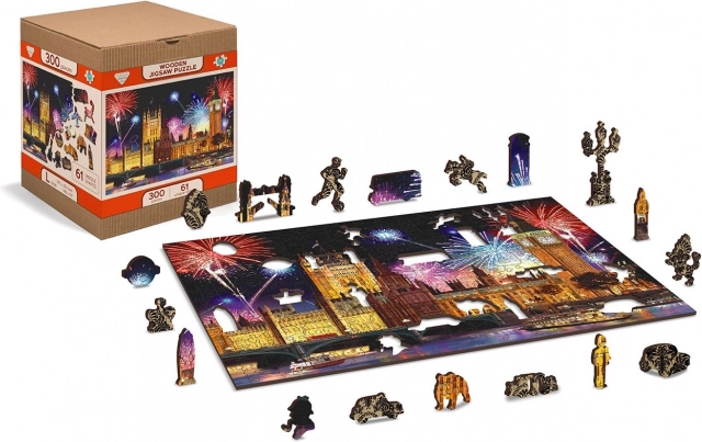 Wooden Puzzle Night London 75 Pieces