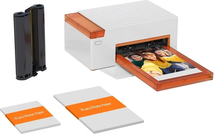 Fotoprinter Liene Amber M110 4 × 6 inch met set van 10 foto's en 10 stickers