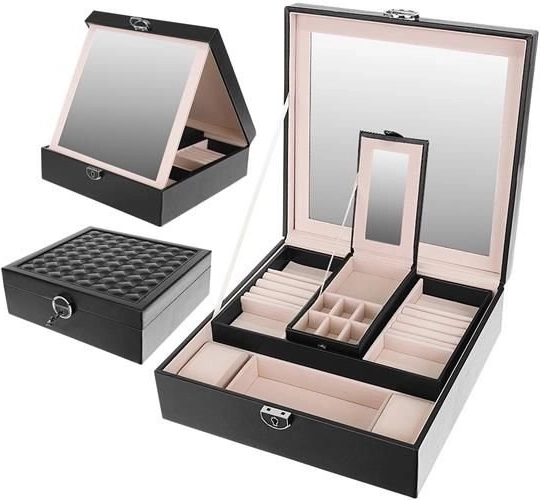 Boîte à bijoux noire Beautylushh