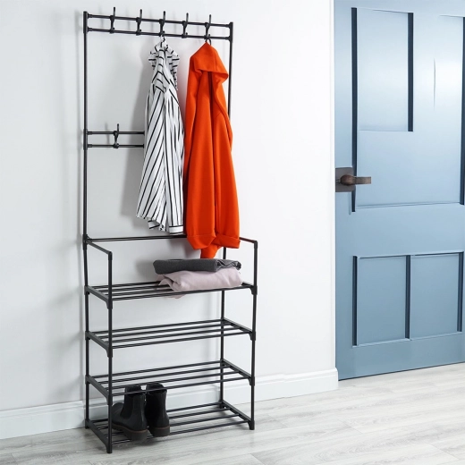 Robuste Metallkonstruktion in schwarzer Farbe