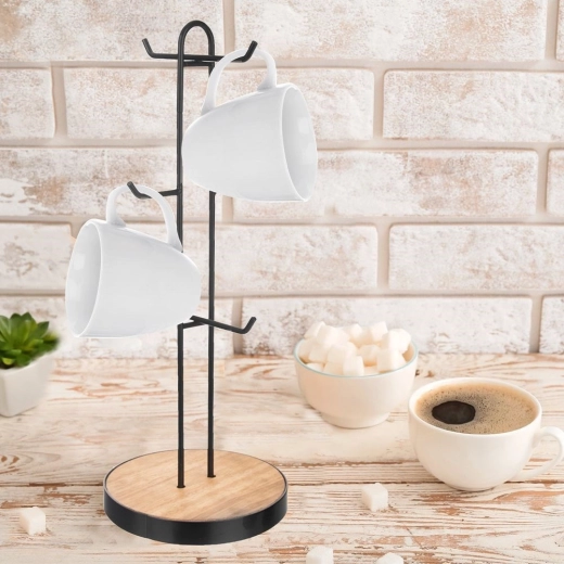 Sturdy metal frame and stable wooden base