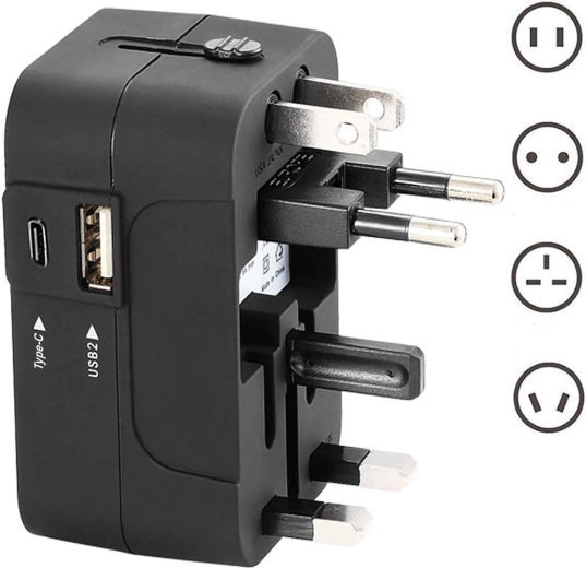 Sockets for US/UK/EU/AU in one adapter