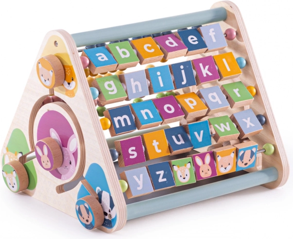 Bigjigs Toys triangle d’activité en bois avec animaux