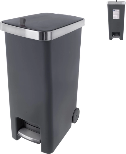 Poubelle Premier à pédale et roulettes, 35 l