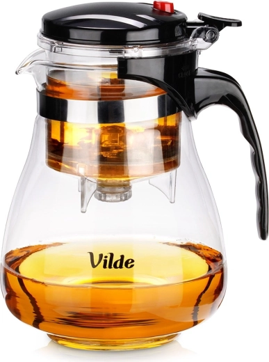 Glaskanne mit Auslöse-Teesieb 1,65 l