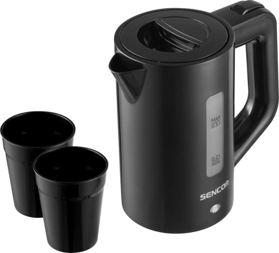 Bouilloire électrique de voyage Sencor 0,5 l avec gobelets