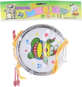 Kinder-Trommel mit Schlägeln und Trageriemen